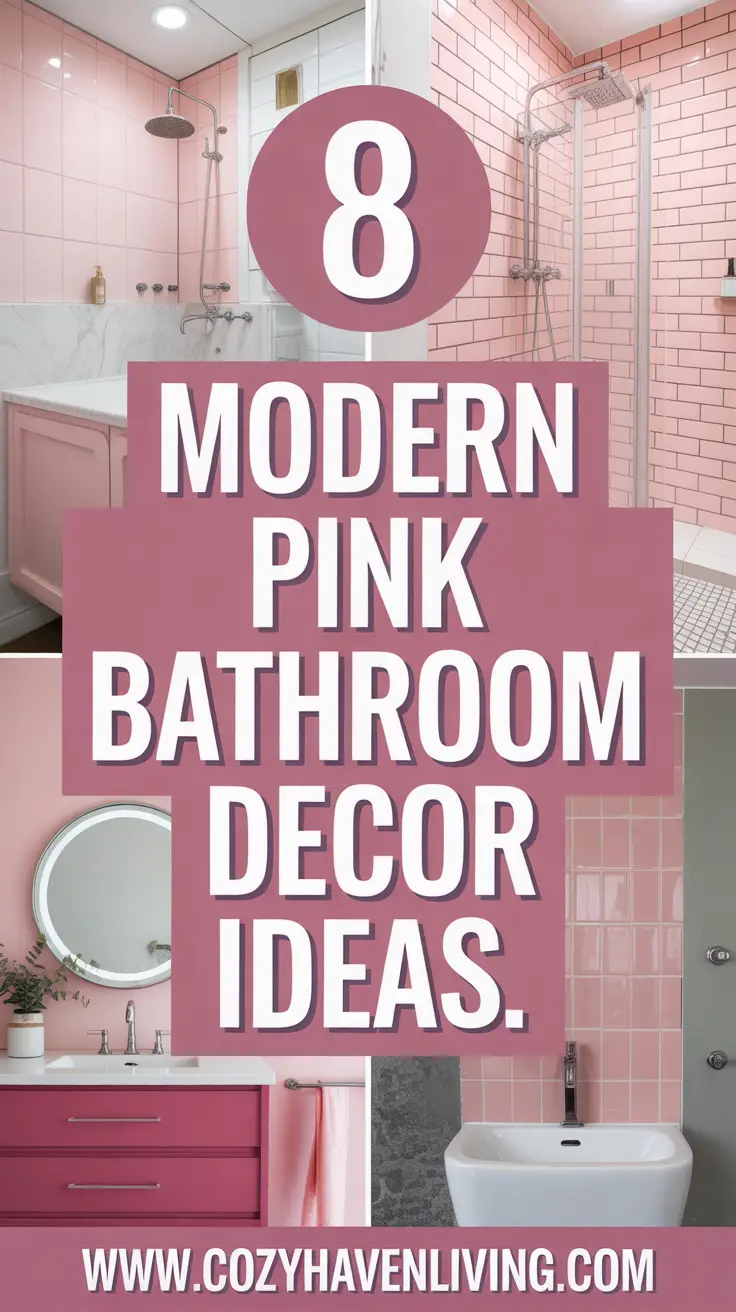 8 Modern Pink Bathroom Decor Ideas
