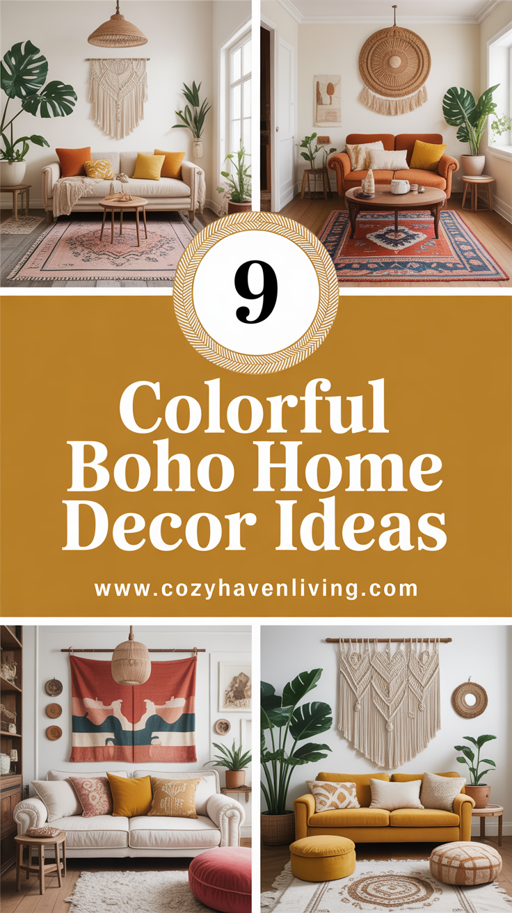 9 Colorful Boho Home Decor Ideas