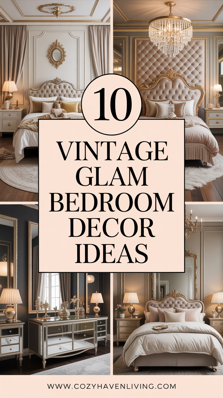 10 Vintage Glam Bedroom Decor Ideas