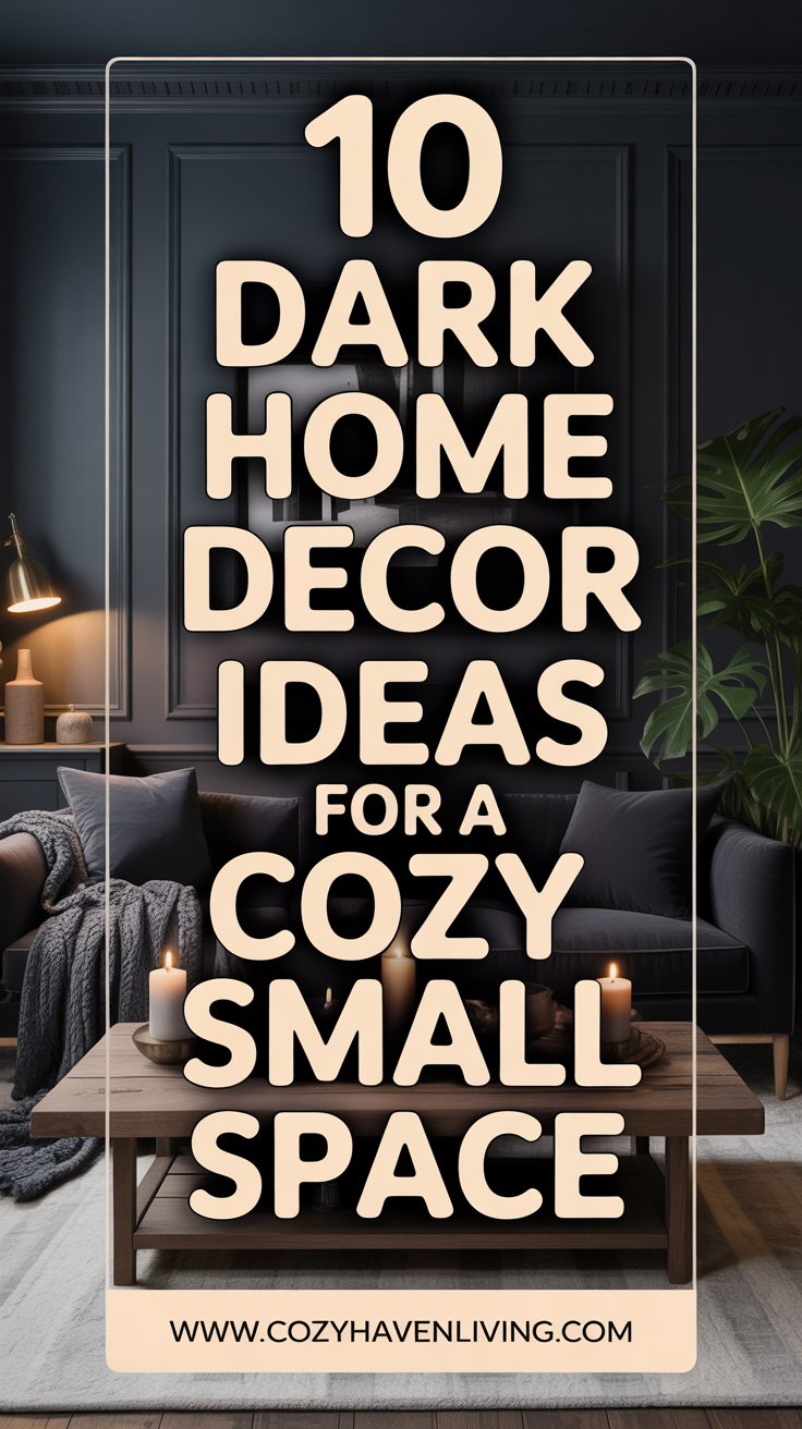 10 Dark Home Decor Ideas for a Cozy Small Space