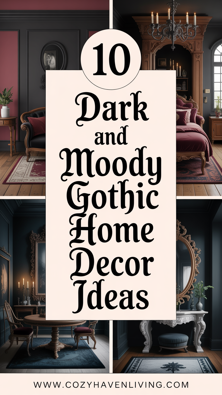 10 Dark and Moody Gothic Home Decor Ideas